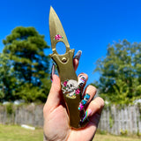 Smokin' Skull Golden Knife