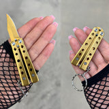 Mini Butterfly Knife Keychain