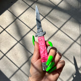 Hot Pink Pearl Folding Knife