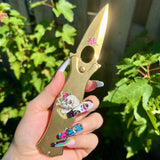 Smokin' Skull Golden Knife