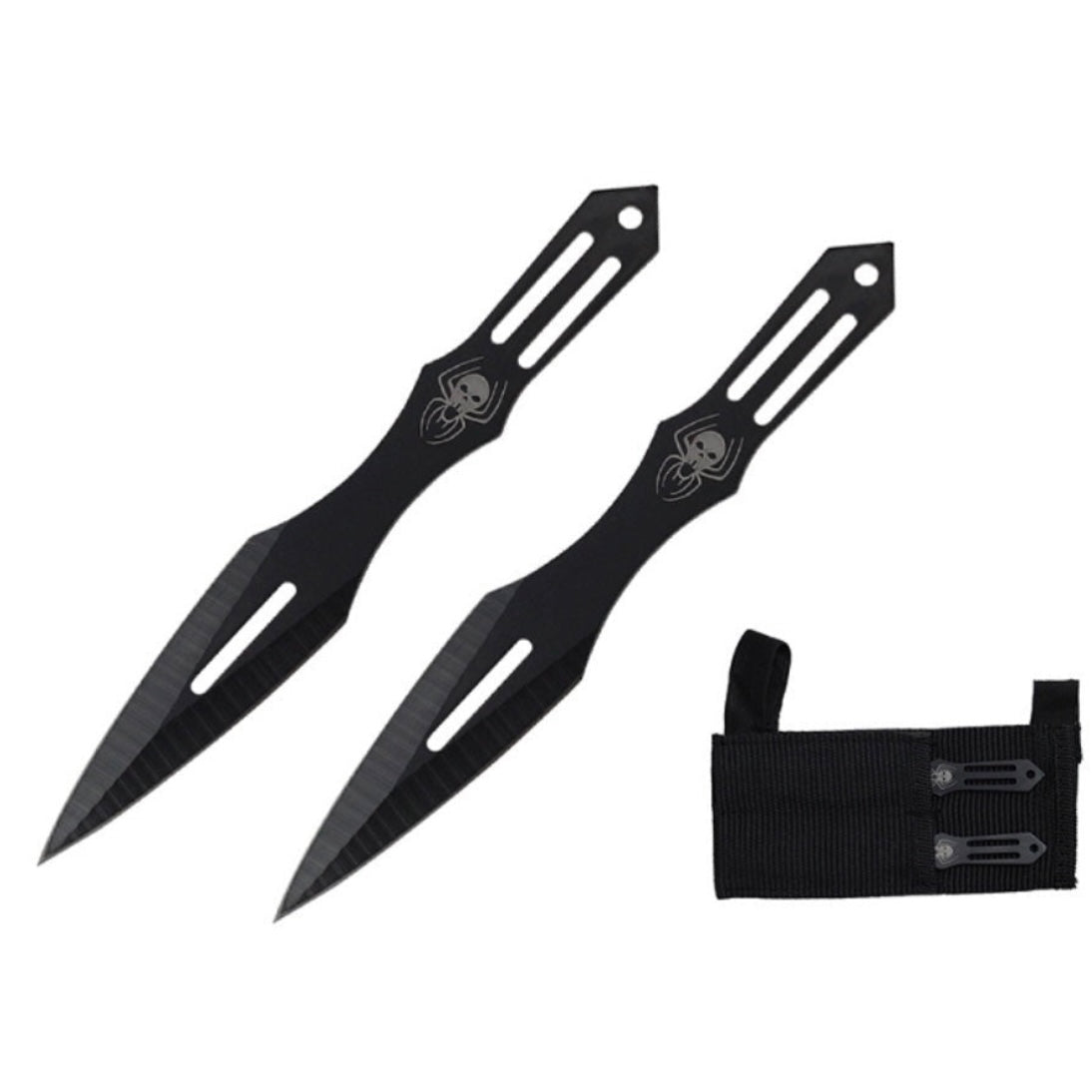 Dark Skull Throwing Knives - Black Throwing Knife Set - Stainless