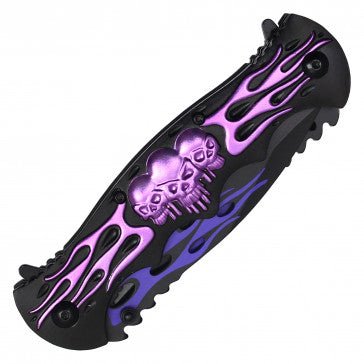 Saturn Skull Dual Blade - Blades For Babes - Pocket Knife - 3