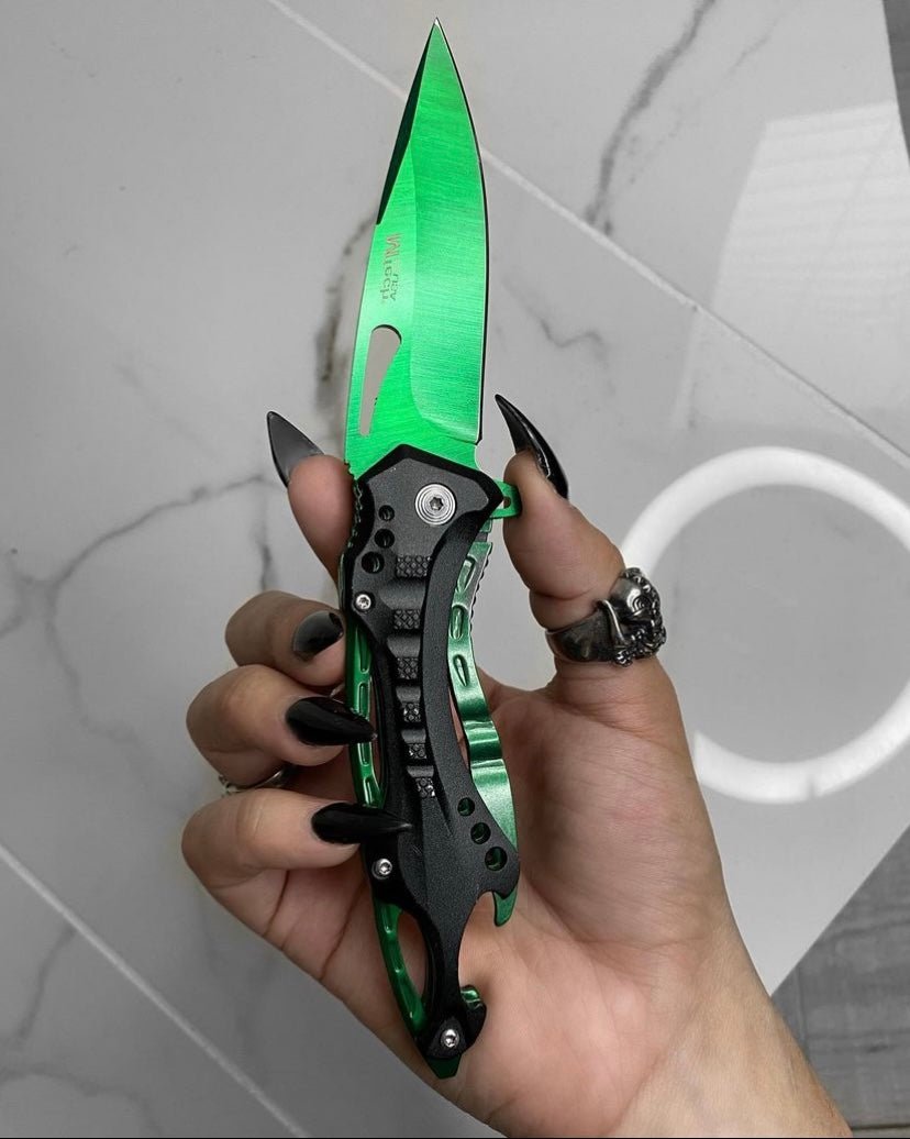 Malachite Spring Assisted Blade – Blades For Babes